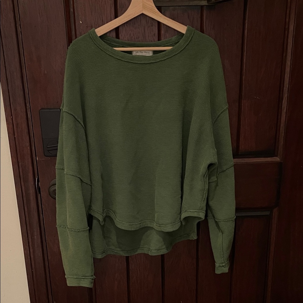 We The Free Olive Green Sweater